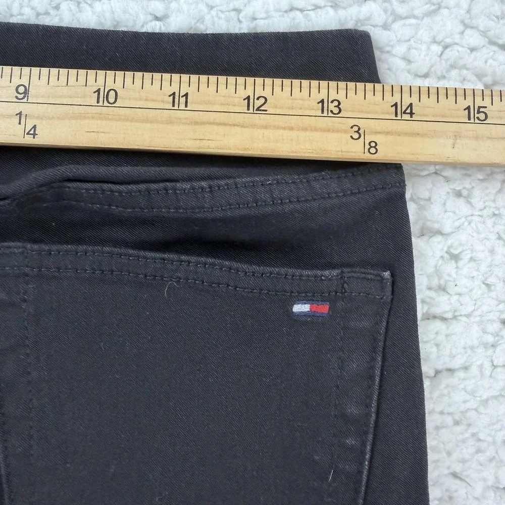 Tommy Hilfiger Jeggings‎ Womens 2 Black Mid Rise Pull On Stretch Denim Pants NWT